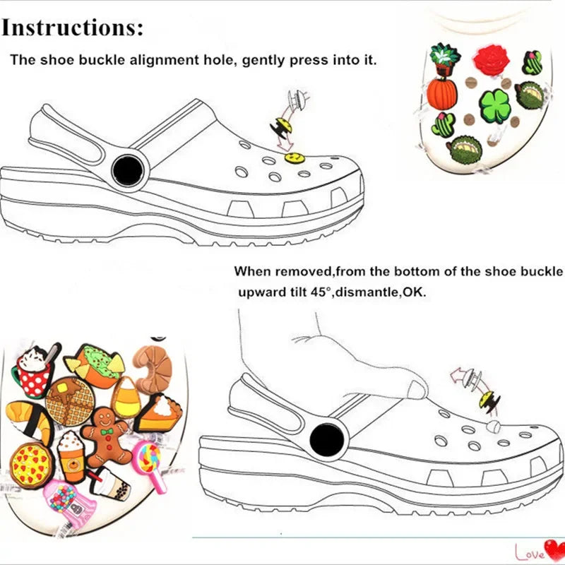 2025 Hot Fashion Charms for Creative Branches and Flowers Clogs Shoe Buckle Cute Shoes Accessories Decoration for Girls Gift