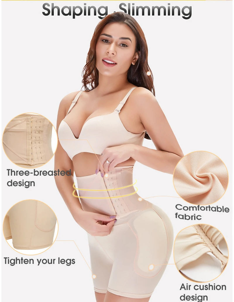 AfruliA 5XL 6XL Padded Fake Buttock Hip Enhancer Sexy Butt Lifter Shapewear Slim Waist Trainer Women Dress Underwear Body Shaper
