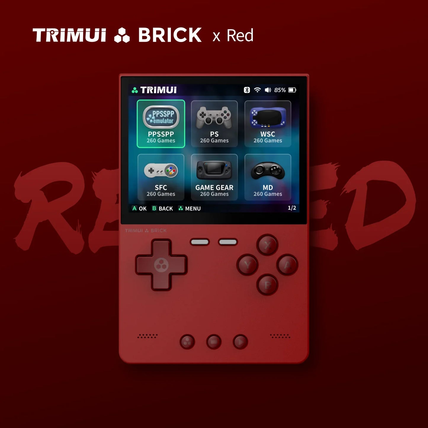 Console de jeu portable Trimui Brick, lecteur de jeux vidéo open source, éclairage d'ambiance arrière, écran IPS HD de 3,2 pouces, cadeaux