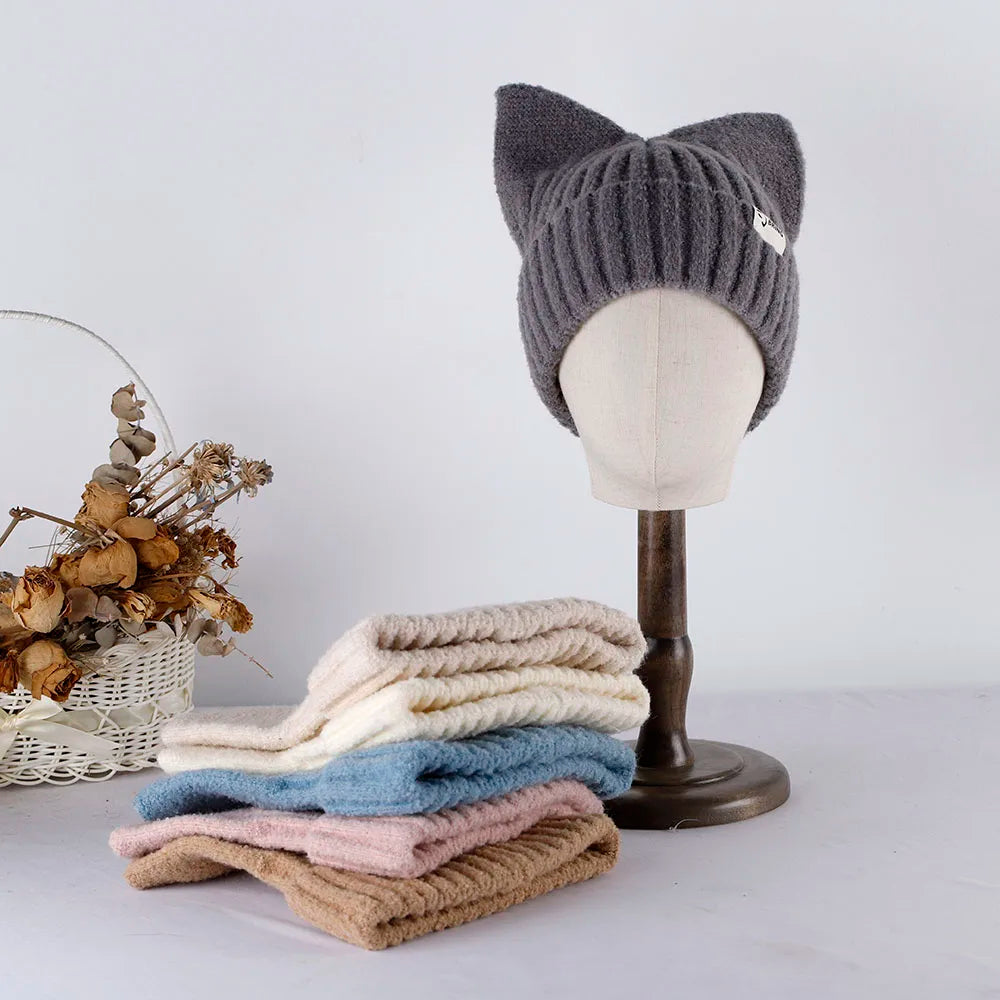 adventure time caps for men Balaclava Beanie Rabbit Ear Hat Hat winter women's winter accessories fun hat Butterfly Pullover Hat