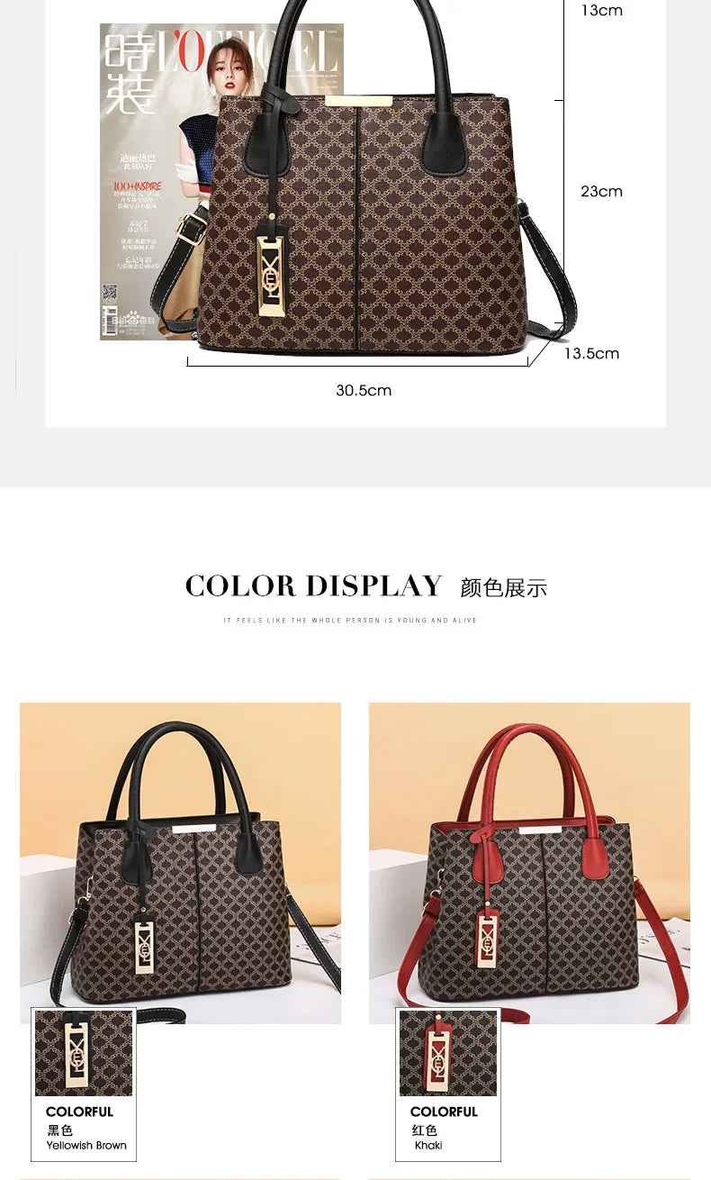 Title / Titre
EN: Women’s Large Capacity Printed Leather Tote Bag – Elegant Shoulder & Handbag
FR: Sac cabas en cuir imprimé grande capacité pour femme – Élégant porté main ou épaule