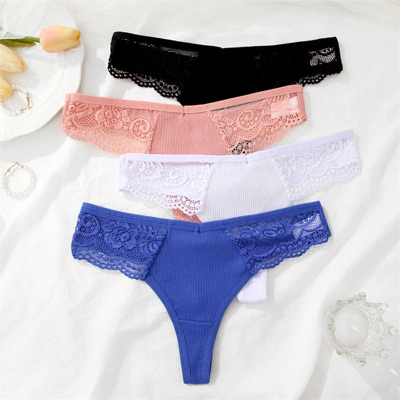 Women Cotton G-string Lingerie Sexy Lace Panties Thongs Femme Underwear Sexy Pantys Underpant Lingerie Lace Intimates S-XL