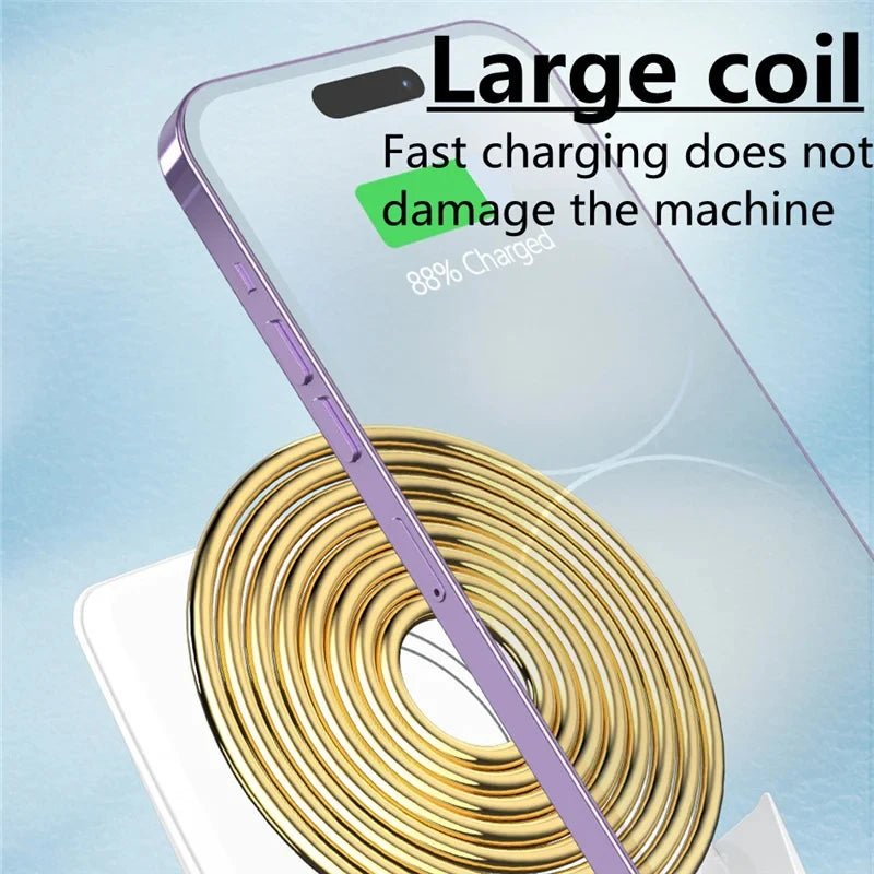 15W Fast Wireless Charger Stand Pad for iPhone Samsung Xiaomi LG - Desktop Mobile Phone Holder Bracket with Type C Dock Mount/ support de chargeur pour téléphone.