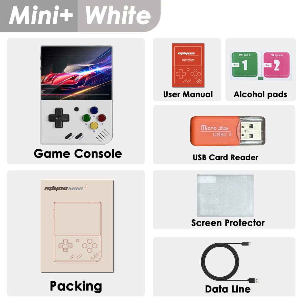 Console de jeu portable rétro MIYOO Mini Plus V2 Mini+, écran IPS, système Linux, cadeau pour enfants