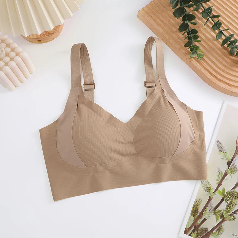 FINETOO 1Pc Plus Size Bra Seamless Sexy Women Bras Wire Free Brassiere Soft Underwear Female Intimates Womens Lingerie Sleepwear