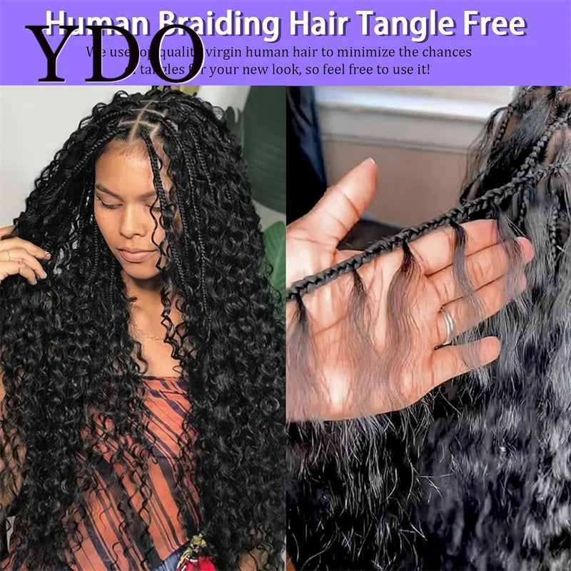 ---
Title / Titre
EN: Bulk Human Hair for Braiding – Honey Blonde 27#, Deep Wave, Curly, No Weft Extensions for Boho and Box Braids
FR: Cheveux humains en vrac pour tresses – Blond miel 27#, ondulation profonde, bouclés