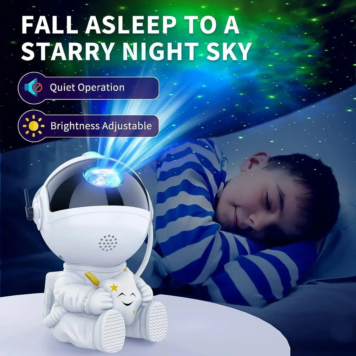 Galaxy Star Astronaut LED Night Light Projector Starry Sky Lamp Children's Room Decorative Lighting Gift