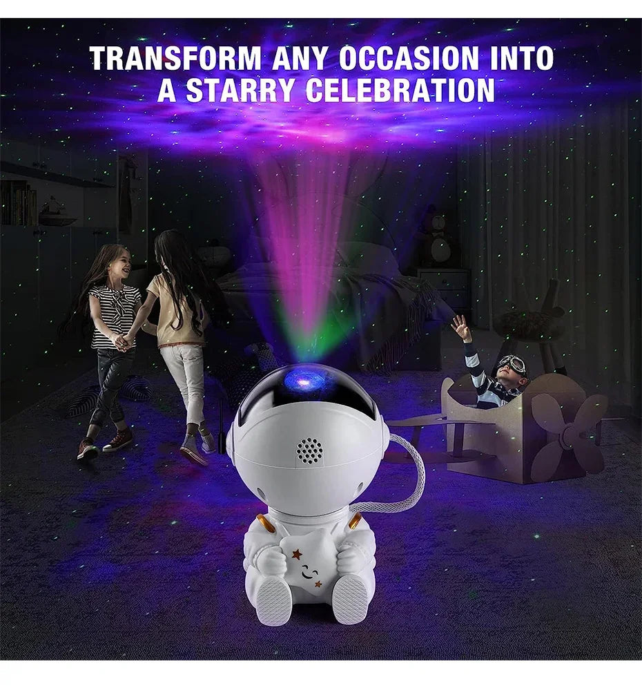 Galaxy Star Astronaut LED Night Light Projector Starry Sky Lamp Children's Room Decorative Lighting Gift