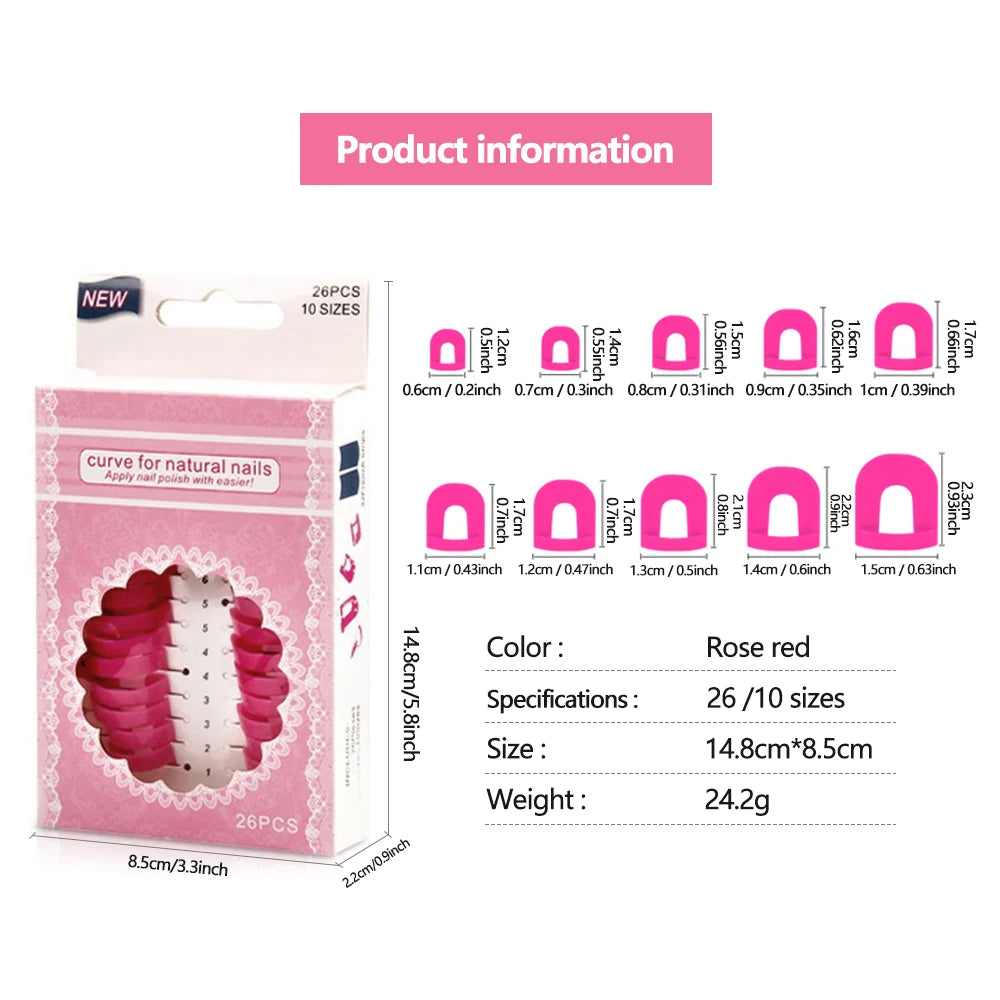 LULAA Nail Polish Guard Soft Shield Cuticle Protector French Stamp Painting Tool for Women Spill-Proof Manicure Skin Protector Nail Art Tools Set