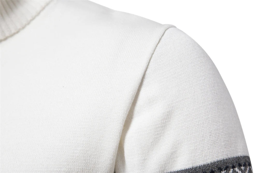 2023 New Autumn High Quality Zipper Pullers Men Warm Winter Cotton Sweaters for Men Ethnic Patterns Casual Mens Sweater Clothing