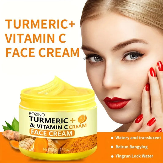 Title / Titre
EN: Turmeric & Vitamin C Face Cream – Brightening, Anti-Aging, Moisturizing
FR: Crème visage au curcuma et vitamine C – Éclat, anti-âge, hydratante
