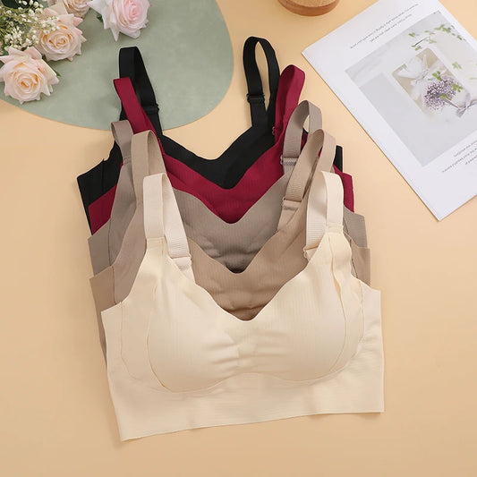 FINETOO 1Pc Plus Size Bra Seamless Sexy Women Bras Wire Free Brassiere Soft Underwear Female Intimates Womens Lingerie Sleepwear