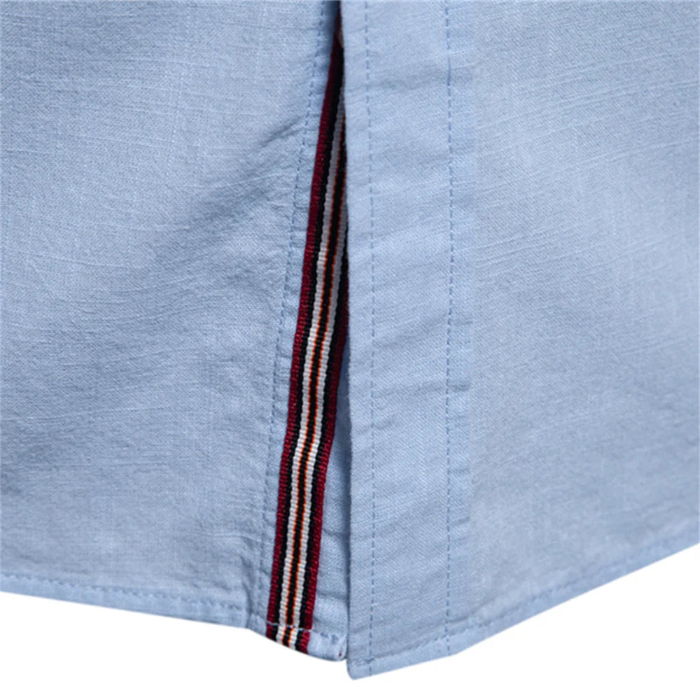 AIOPESON 100% Cotton Social Shirt Men Solid Color Long Sleeve High Quality Brand Shirt for Men Spring Stand Casual Men's Shirts/ chemise homme