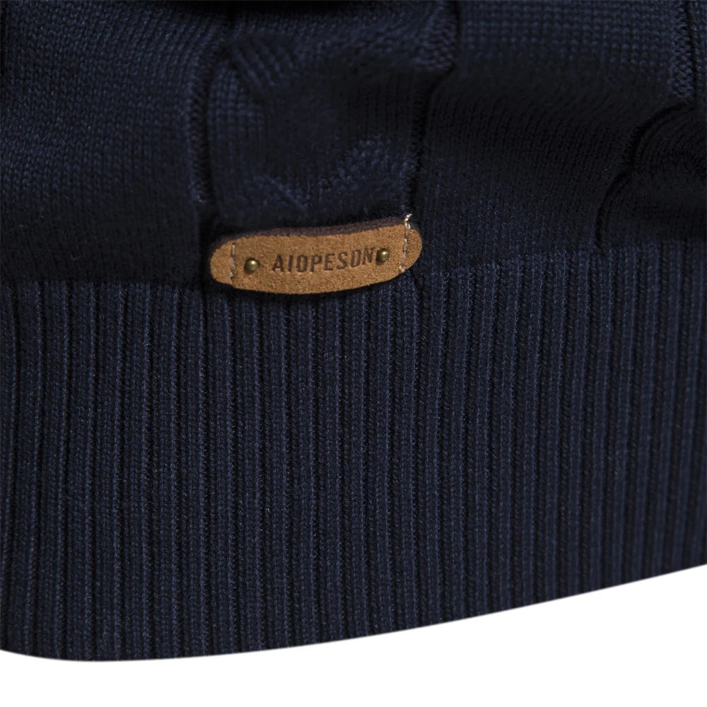 2023 New Autumn High Quality Zipper Pullers Men Warm Winter Cotton Sweaters for Men Ethnic Patterns Casual Mens Sweater Clothing