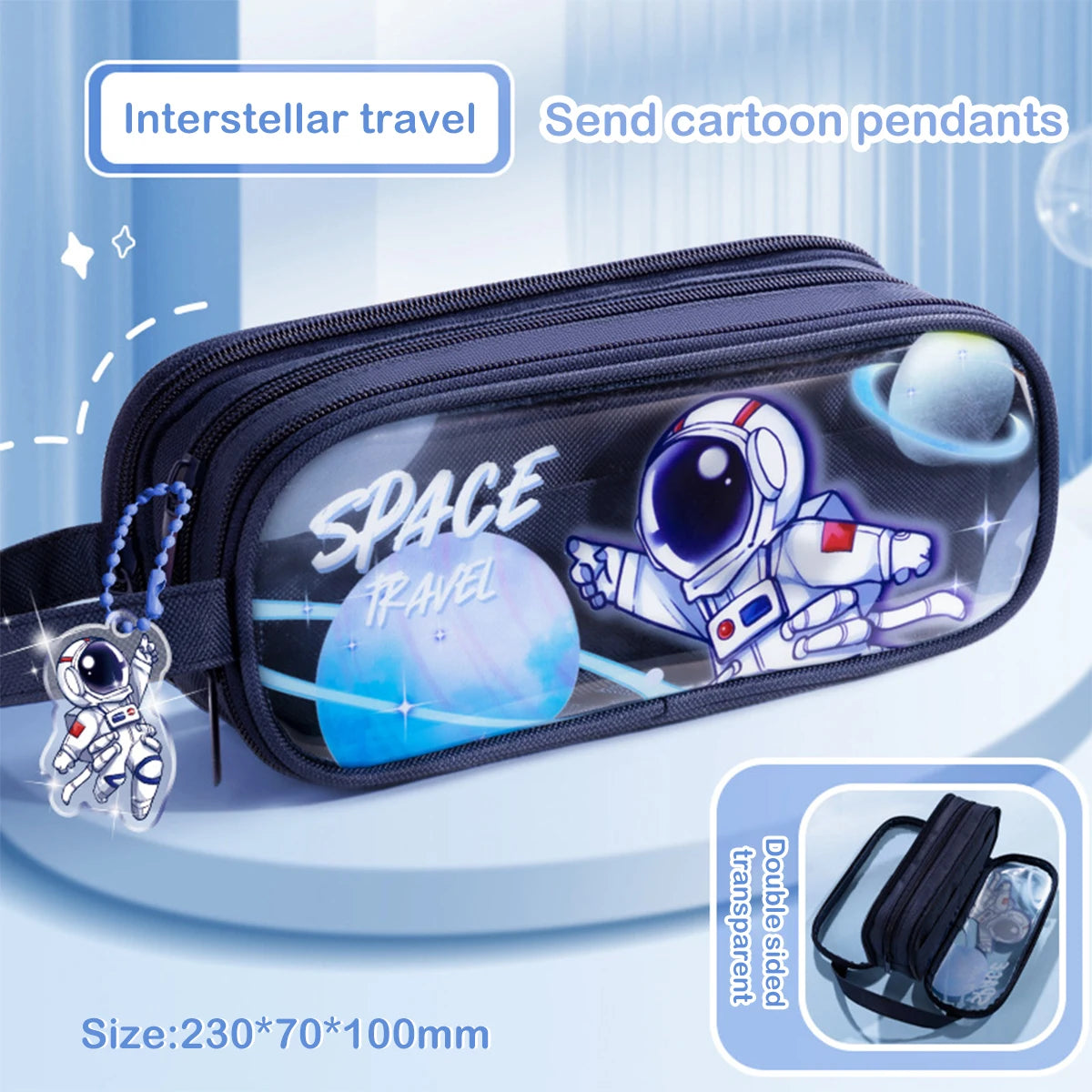 Kawaii Cartoon Pencil Case Multi-functional Large-capacity Pencil Bag Cute INS Storage Bag School Office Supplies Stationery