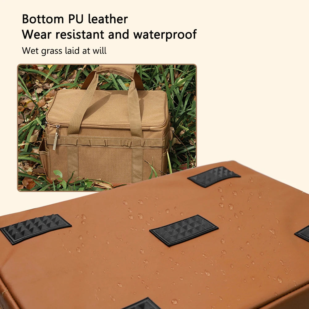 Sac de rangement pour réservoir de gaz de camping en plein air, grande capacité, sac à outils pour clous de sol, bouteille de gaz, ustensiles de cuisine pour pique-nique, kit d'ustensiles