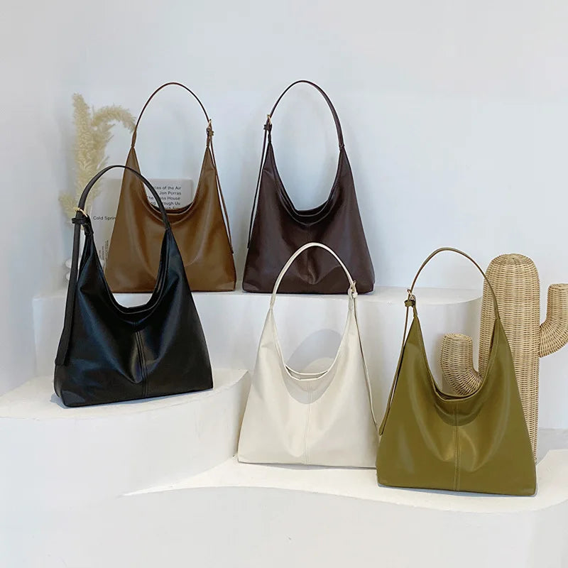 New Tote bag hand bill of lading shoulder women's bag retro simple large bag Tote bag