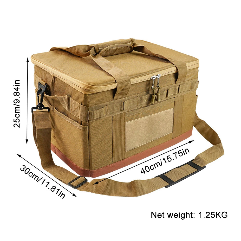Sac de rangement pour réservoir de gaz de camping en plein air, grande capacité, sac à outils pour clous de sol, bouteille de gaz, ustensiles de cuisine pour pique-nique, kit d'ustensiles