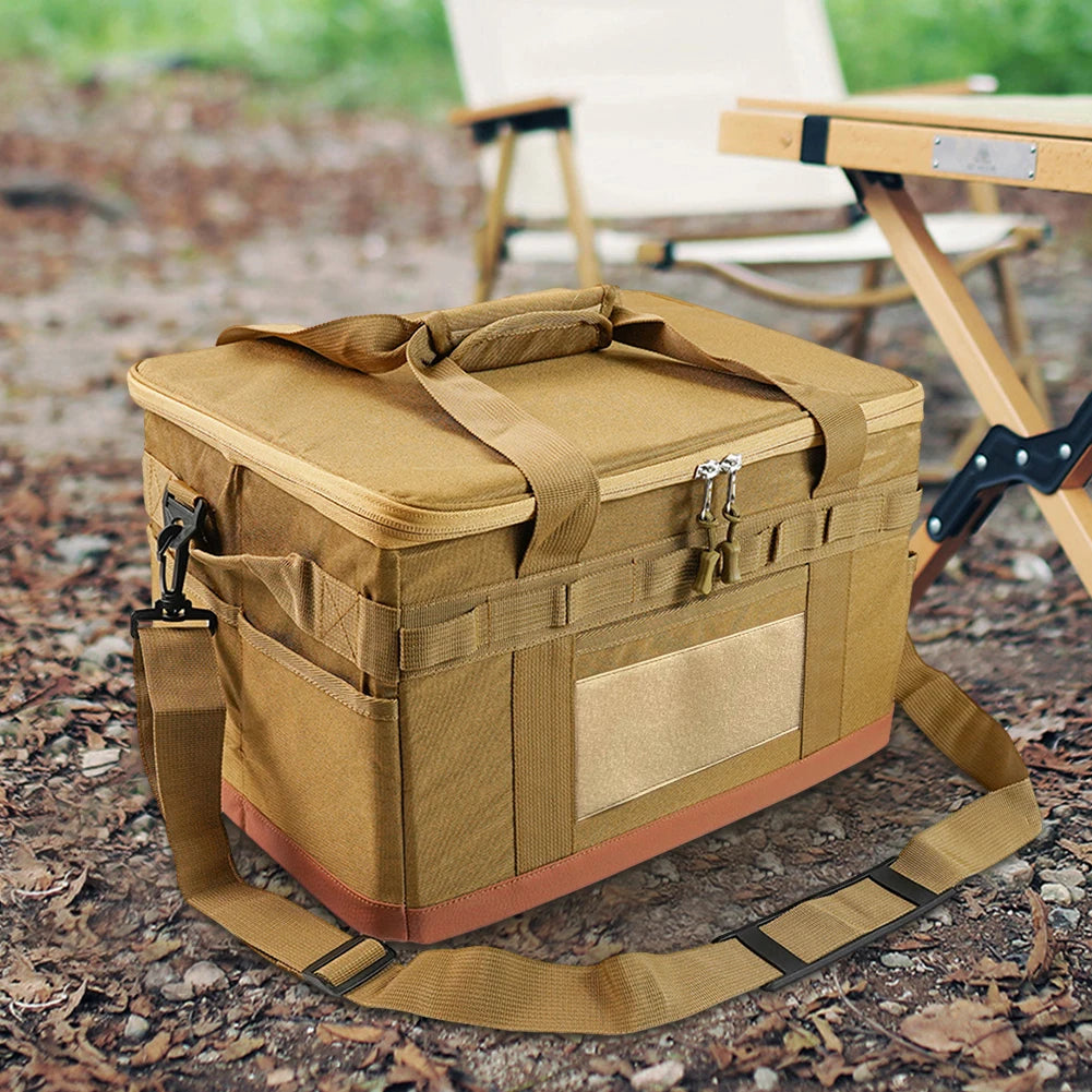 Sac de rangement pour réservoir de gaz de camping en plein air, grande capacité, sac à outils pour clous de sol, bouteille de gaz, ustensiles de cuisine pour pique-nique, kit d'ustensiles
