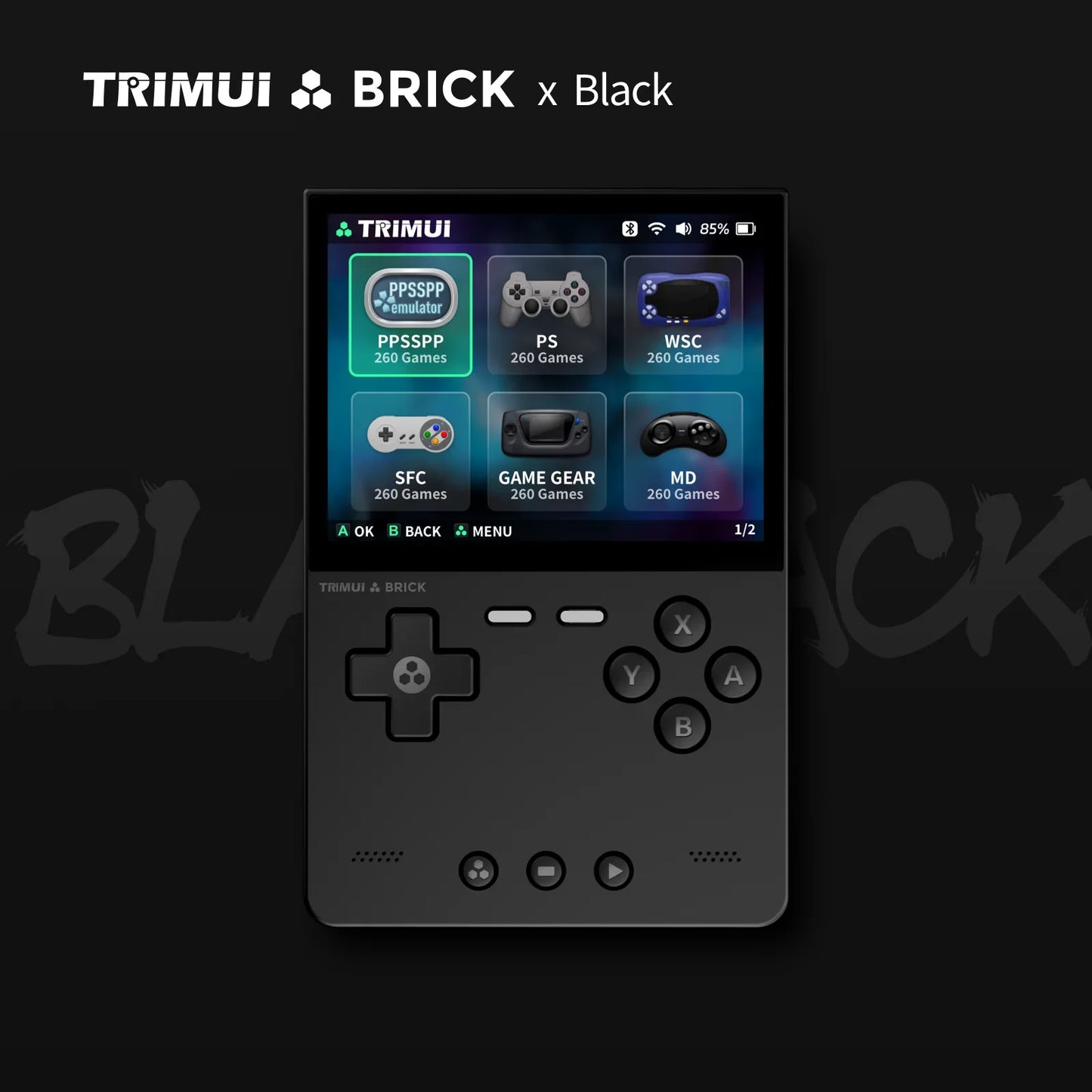 Console de jeu portable Trimui Brick, lecteur de jeux vidéo open source, éclairage d'ambiance arrière, écran IPS HD de 3,2 pouces, cadeaux