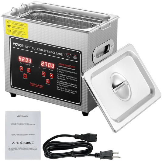 SucceBuy 2L 3L 6L 10L 22L 30L Nettoyeur à ultrasons en acier inoxydable Machine à laver de nettoyage portable Appareil électroménager à ultrasons