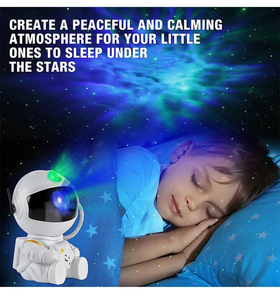 Galaxy Star Astronaut LED Night Light Projector Starry Sky Lamp Children's Room Decorative Lighting Gift